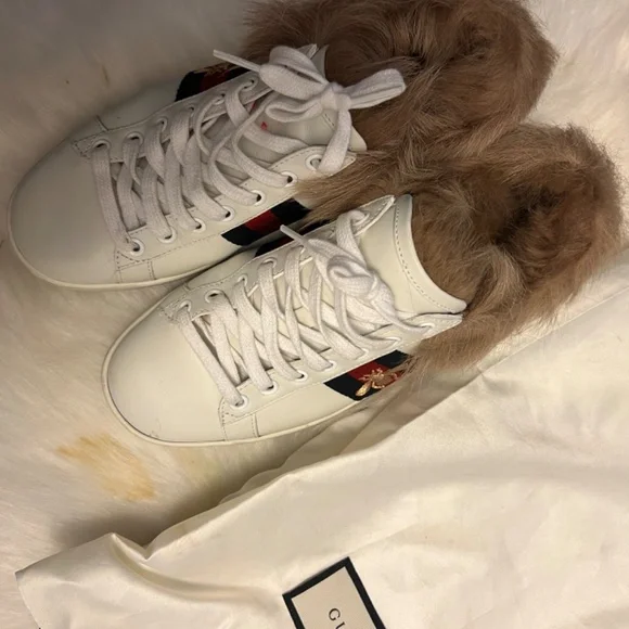 Gucci Fur Sneakers